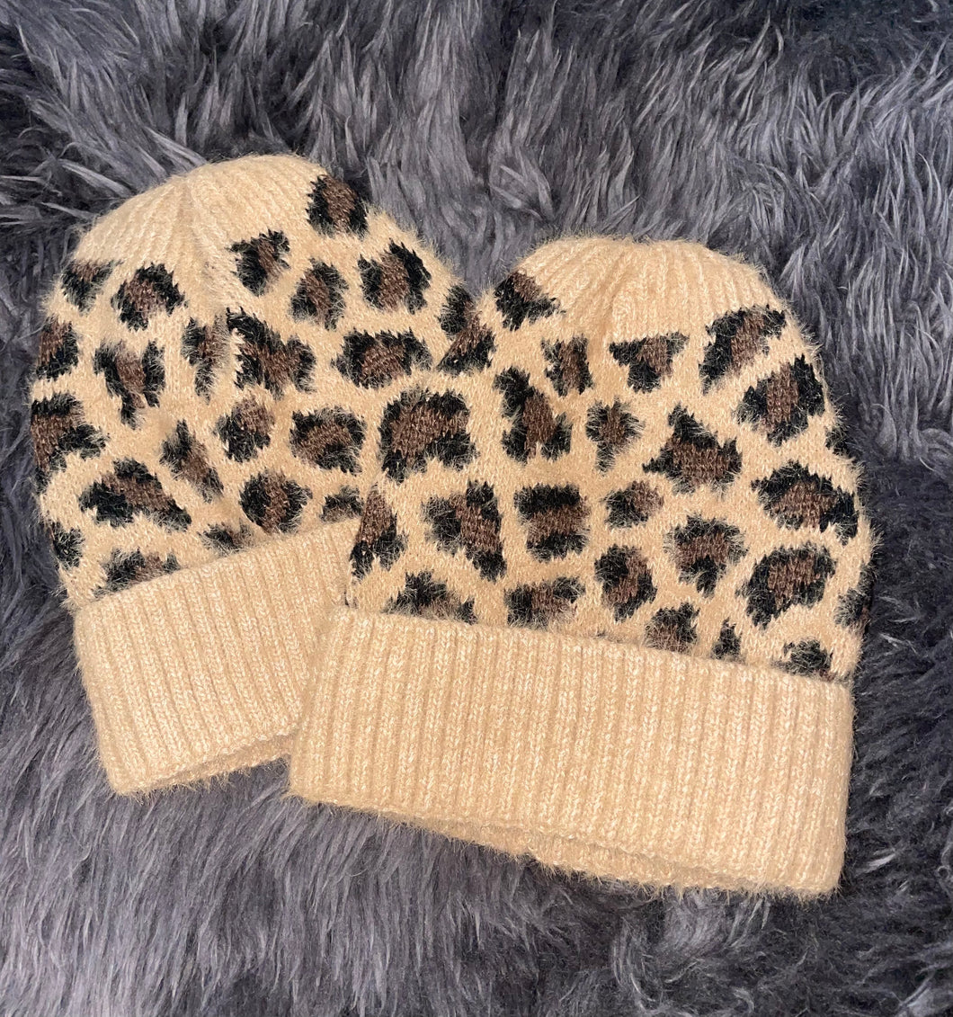 Leopard Print Beanie